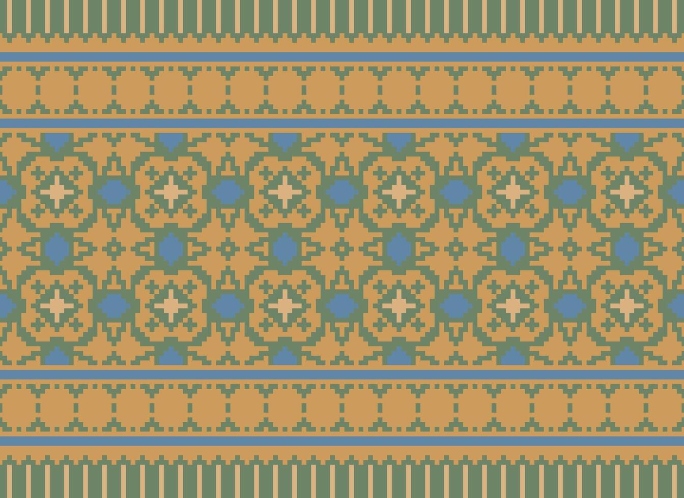 etnisk geometrisk sömlös tyg mönster korsa sy. ikat broderi orientalisk pixel mönster grädde bakgrund. abstrakt, vektor, illustration. textur, kors stygn, halsduk, dekoration, motiv, tapeter. vektor