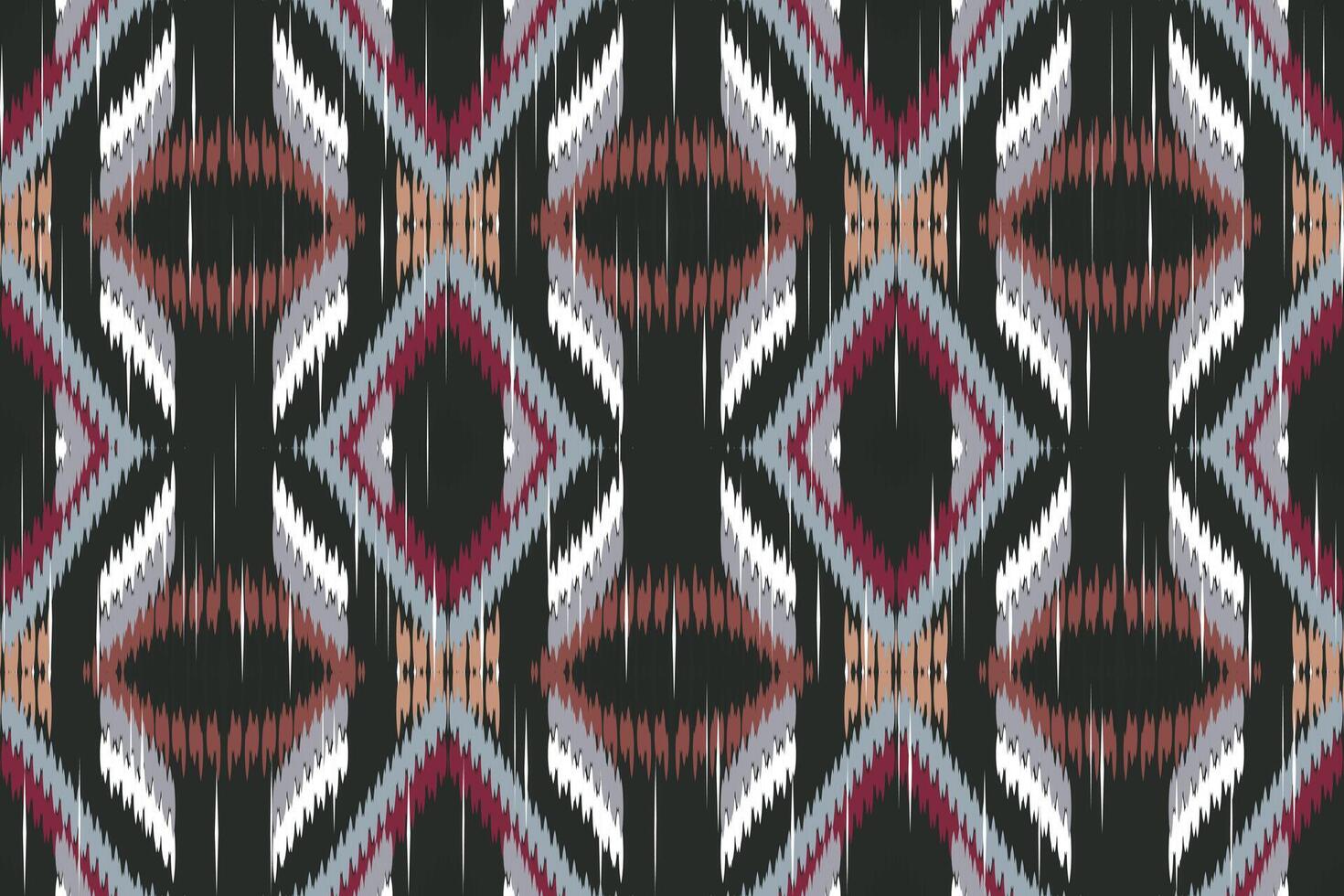 ikat paisley broderi på de tyg i Indonesien, Indien och asiatisk länder.geometriska etnisk orientalisk sömlös pattern.aztec stil. illustration.design för textur, tyg, kläder, inslagning, matta. vektor