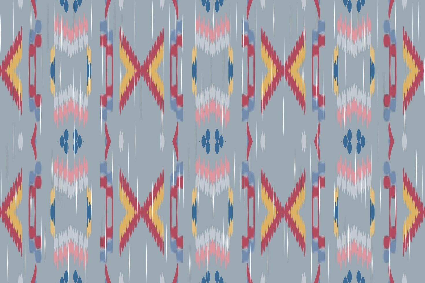 ikat paisley broderi på de tyg i Indonesien, Indien och asiatisk länder.geometriska etnisk orientalisk sömlös pattern.aztec stil. illustration.design för textur, tyg, kläder, inslagning, matta. vektor