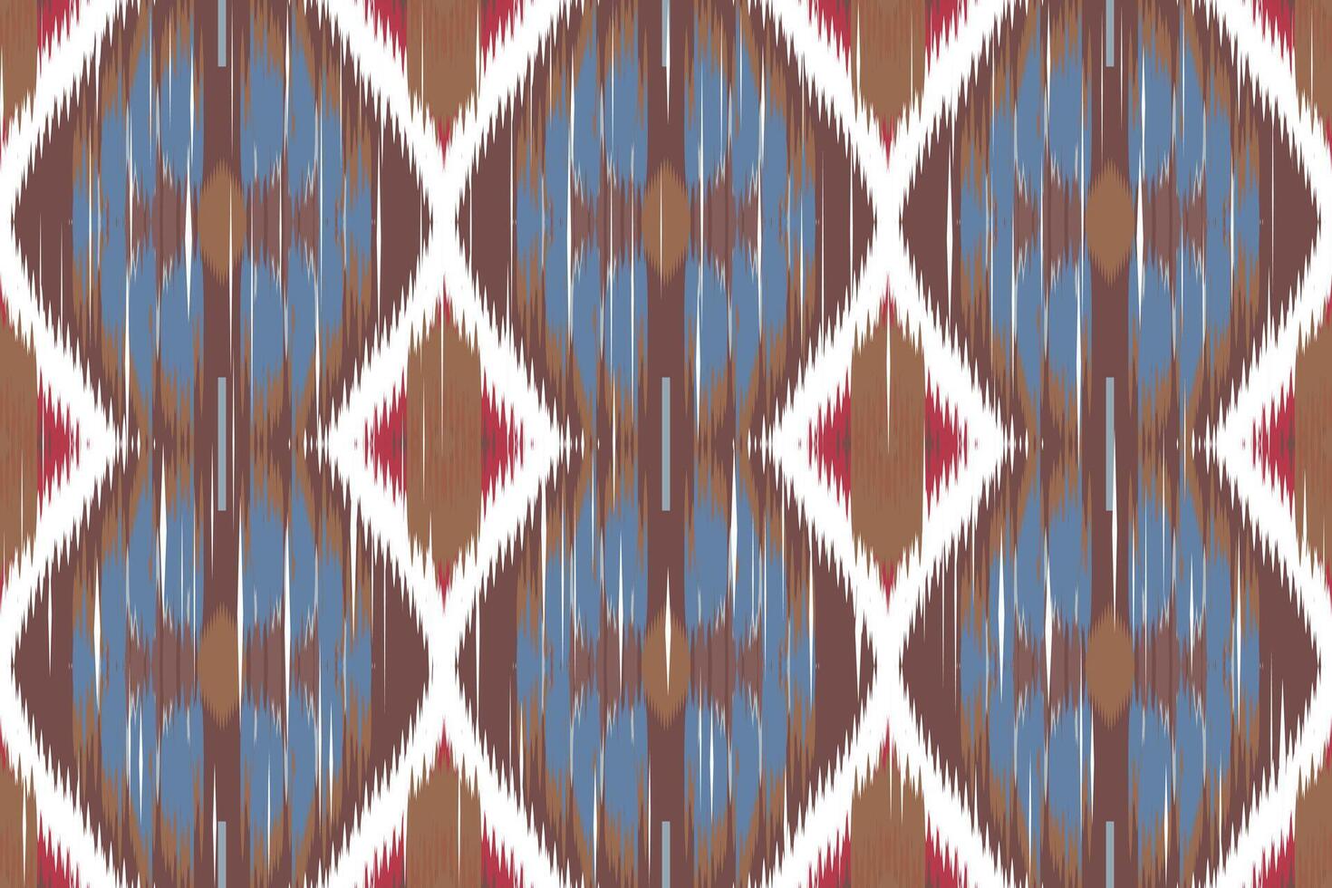 ikat paisley broderi på de tyg i Indonesien, Indien och asiatisk länder.geometriska etnisk orientalisk sömlös pattern.aztec stil. illustration.design för textur, tyg, kläder, inslagning, matta. vektor