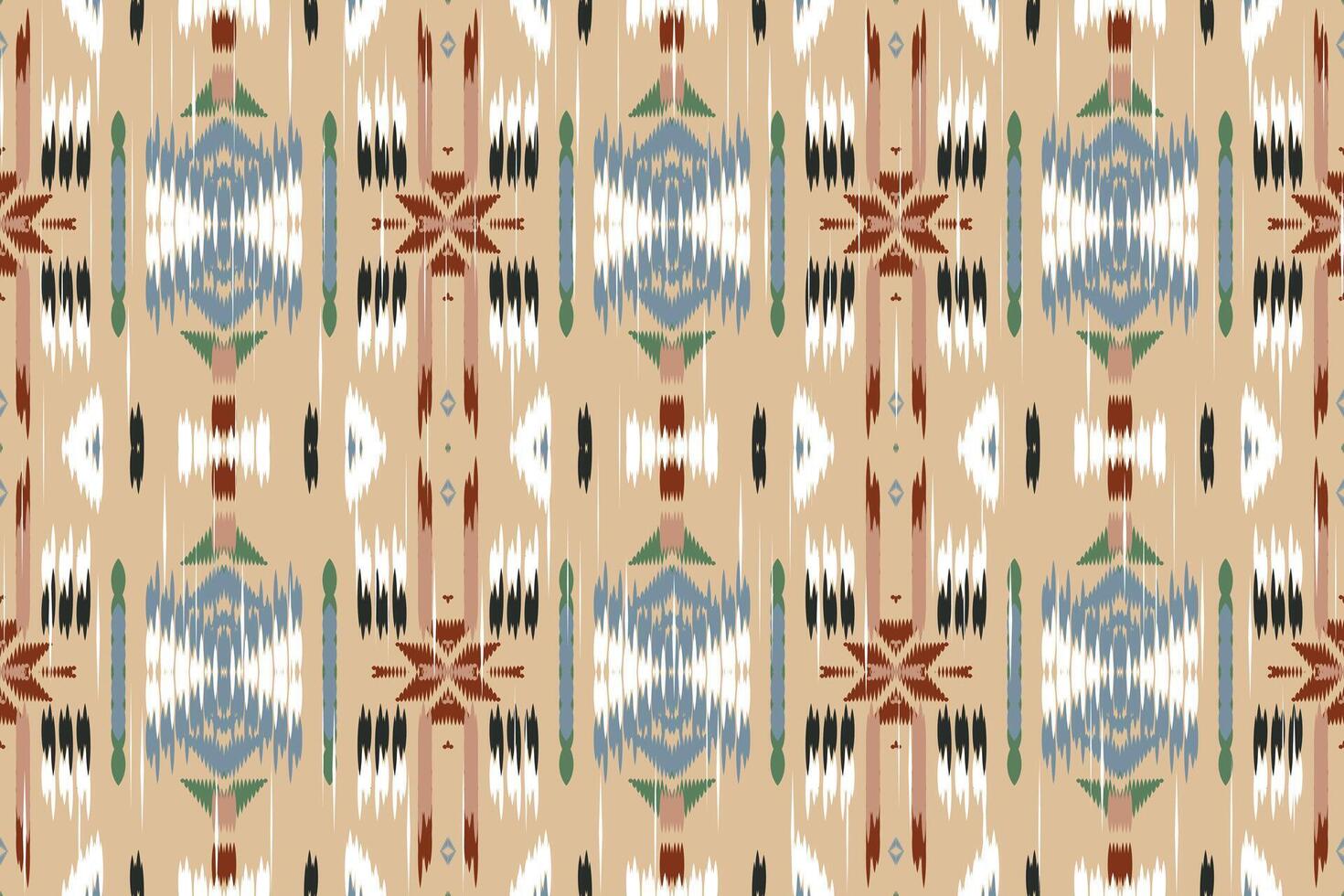 ikat paisley broderi på de tyg i Indonesien, Indien och asiatisk länder.geometriska etnisk orientalisk sömlös pattern.aztec stil. illustration.design för textur, tyg, kläder, inslagning, matta. vektor