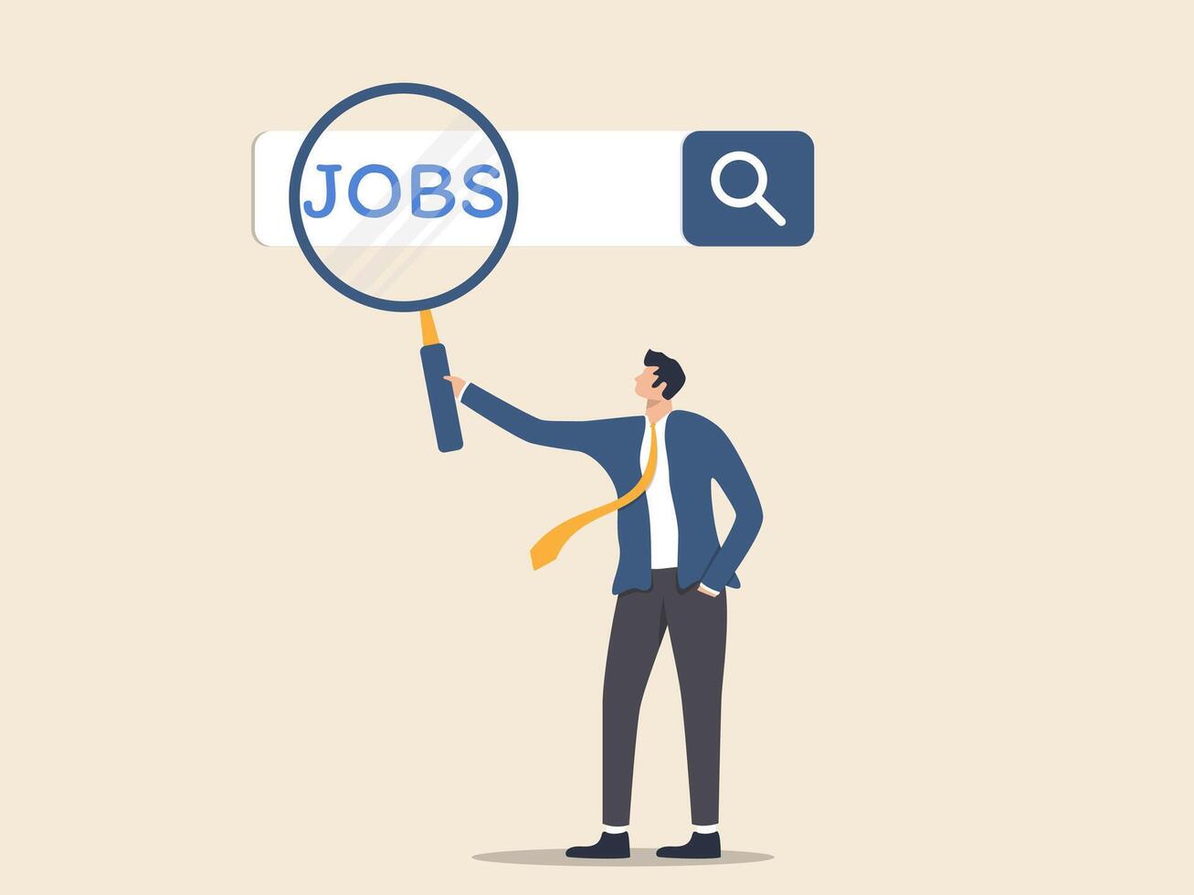 suchen zum ein Neu Arbeit, Werdegang oder Job suchen, suchen zum Gelegenheiten, suchen zum Job Stellenangebote vektor