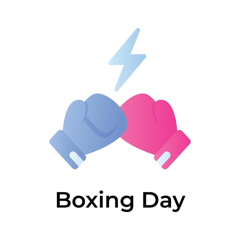 boxning dag ikon i trendig design stil, isolerat på vit bakgrund vektor