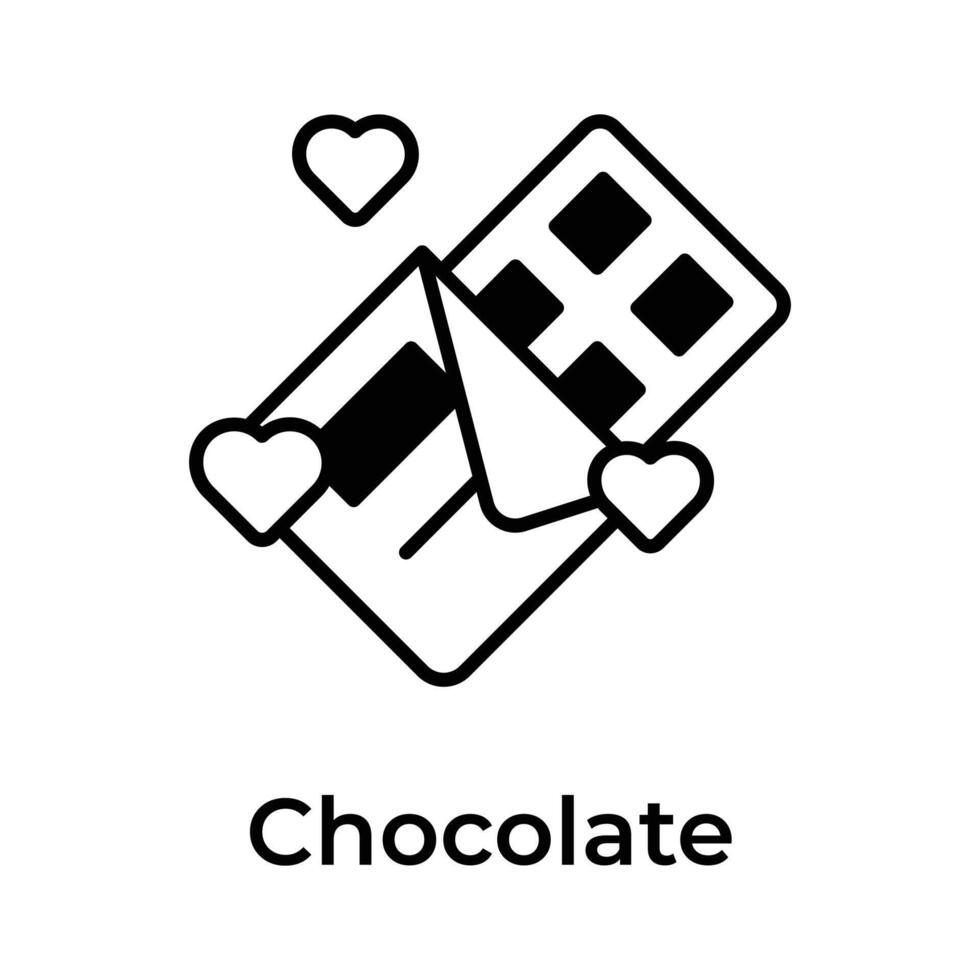 lecker Schokolade, ein tolle Symbol von Schokolade im editierbar Stil vektor