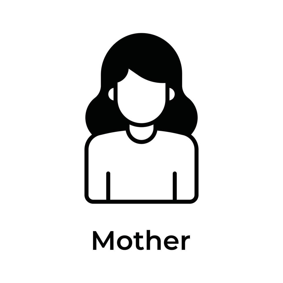 greifen diese einzigartig Symbol von Mutter im modern eben Stil vektor