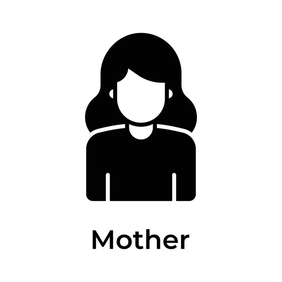 hugg detta unik ikon av mor i modern platt stil vektor