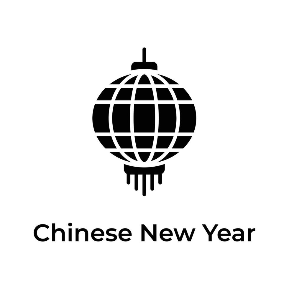 unik och trendig vektor design av kinesisk lykta, kinesisk ny år ikon