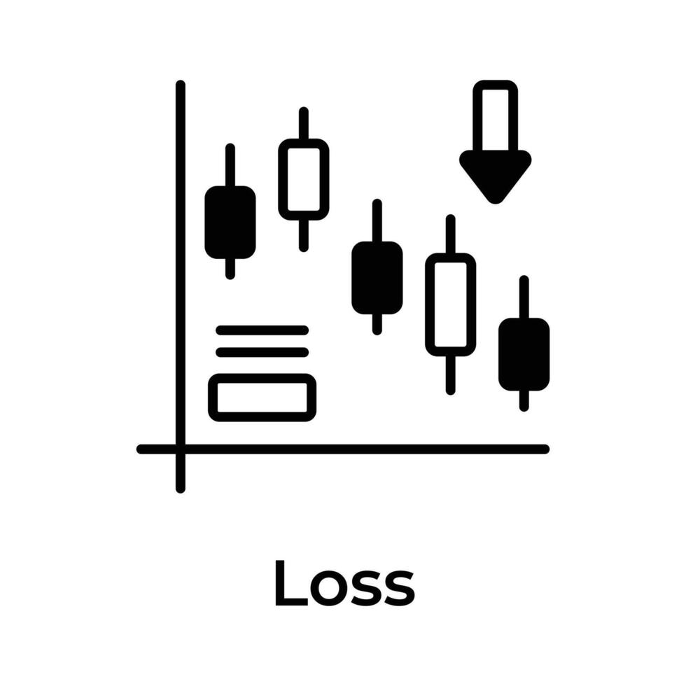 Rücktritt Diagramm im modern Design Stil, Konzept von Geschäft Verlust vektor