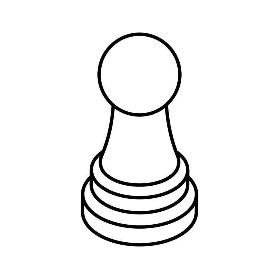 skaffa sig detta vackert designad ikon av schack bit i trendig isometrisk stil vektor