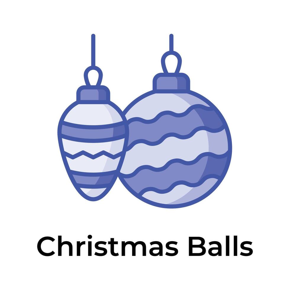 jul ornament, jul bollar vektor design, redo till använda sig av ikon