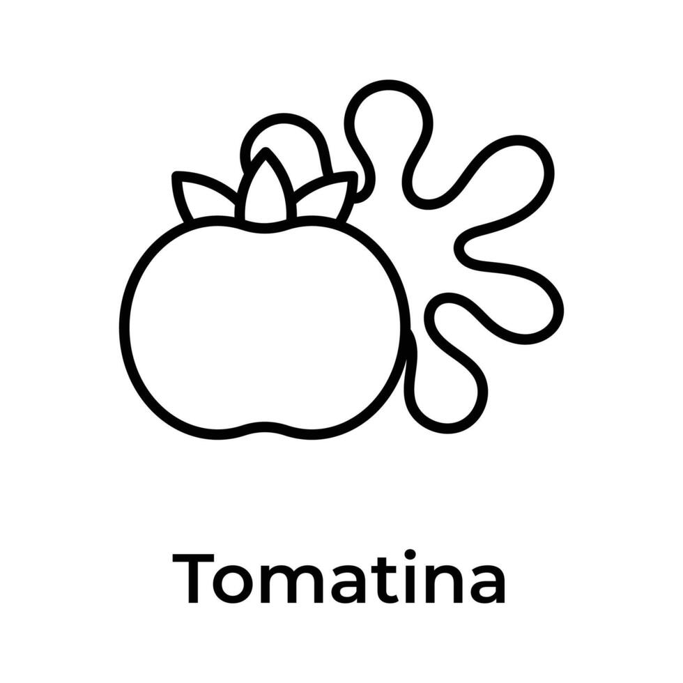 kreativ ikon design för spanska la tomatina, tomat festival vektor