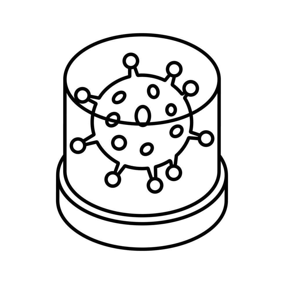 viral coronavirus isometrisk vektor design, infektiös sjukdom