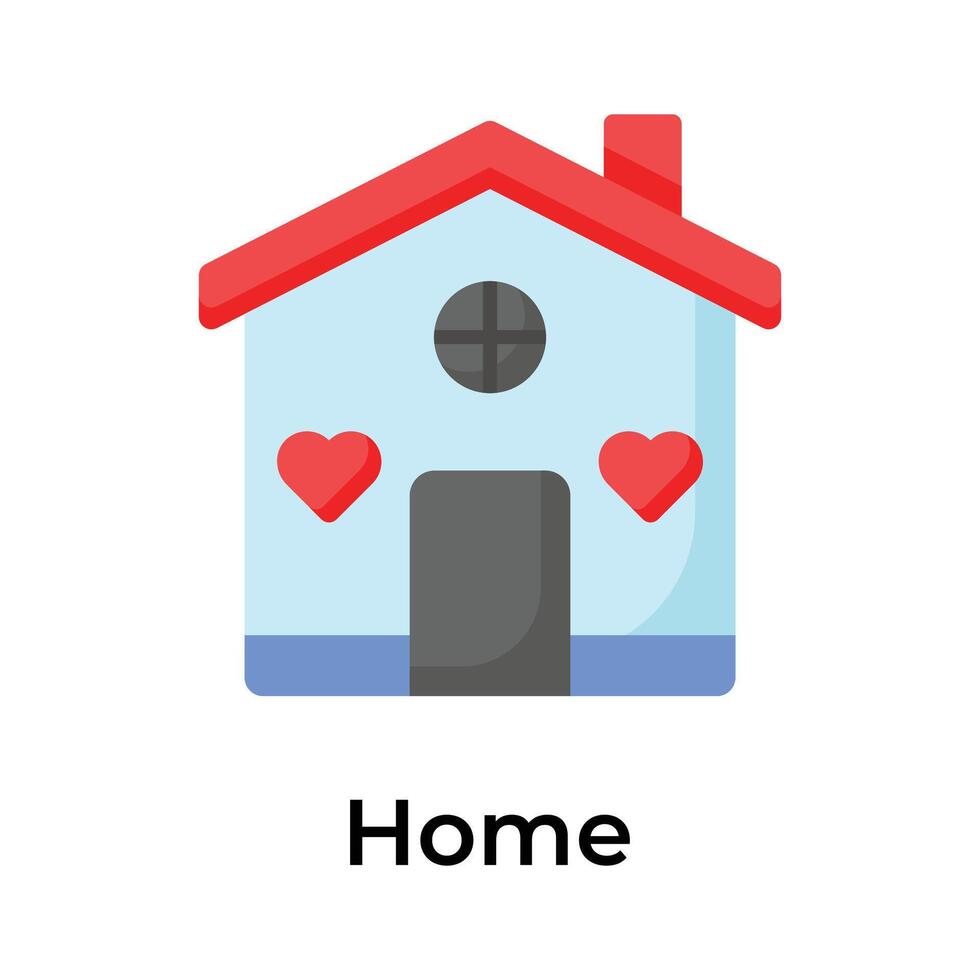 premie ikon av hus byggnad i redigerbar platt stil vektor
