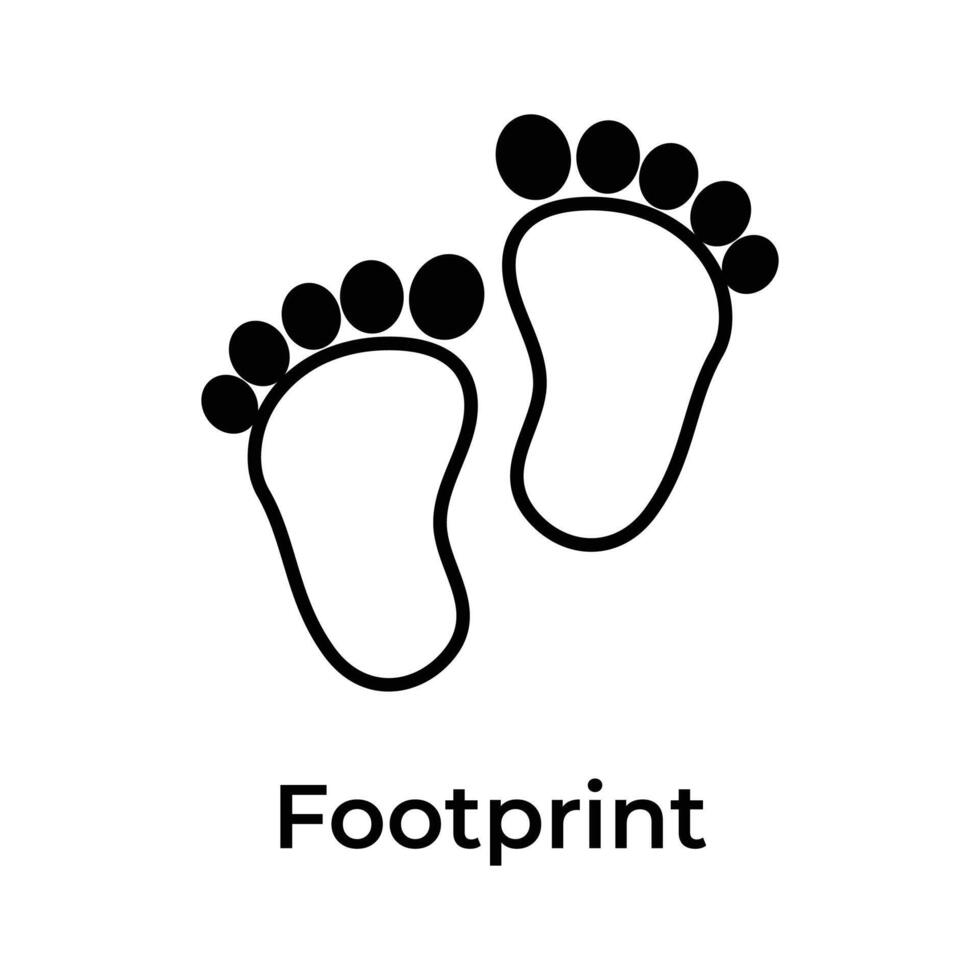 bebis fotspår vektor design i trendig modern stil