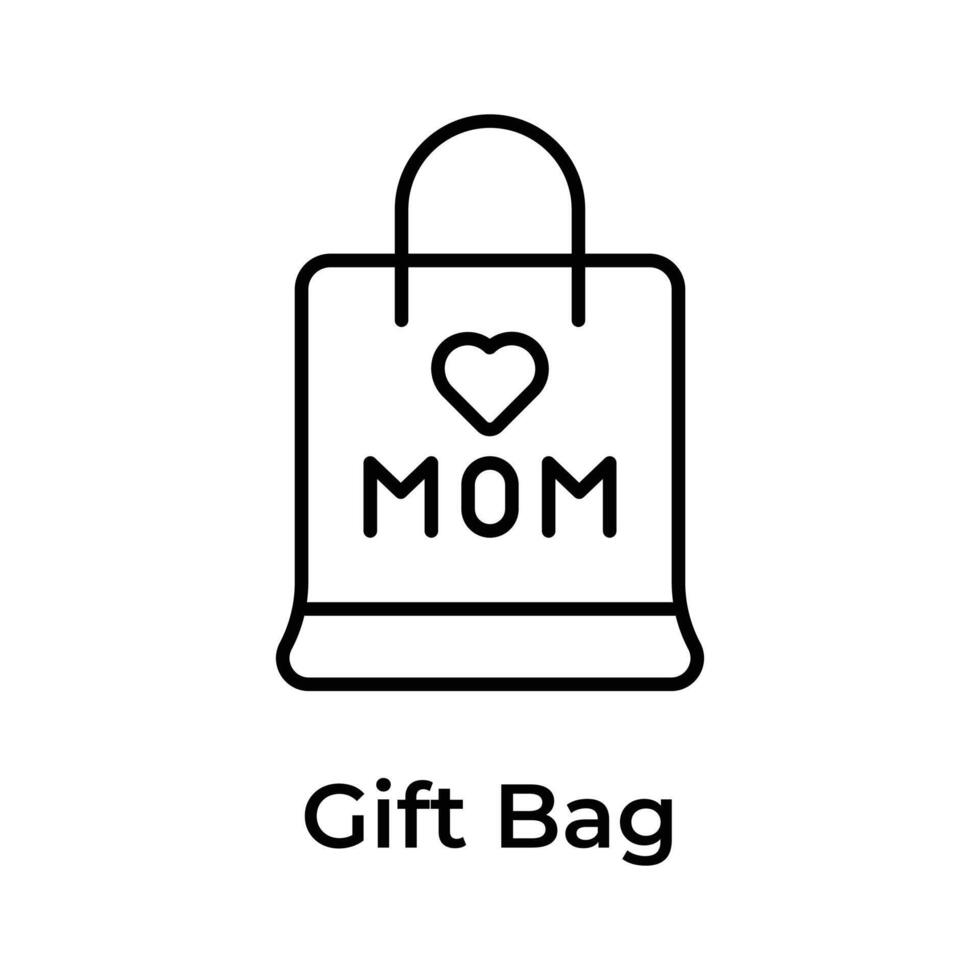 Mütter Tag Einkaufen Tasche Symbol im modisch Design Stil vektor