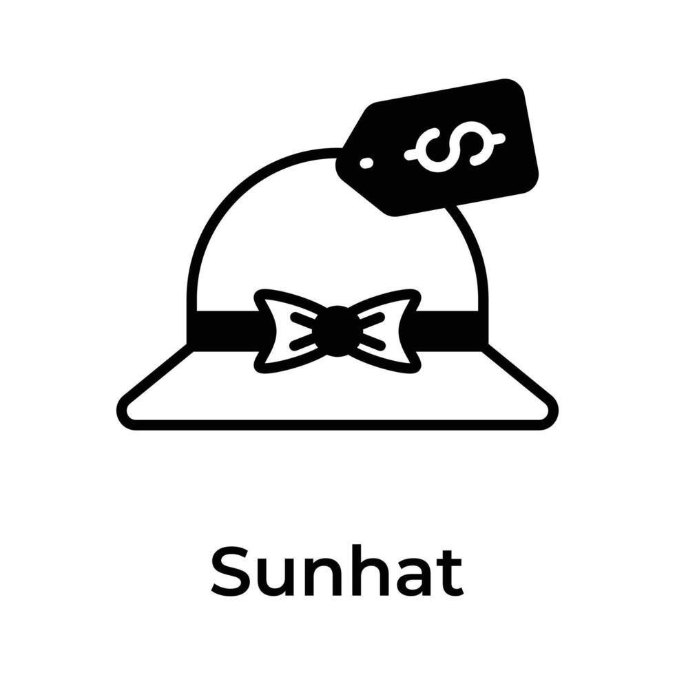 herunterladen diese Prämie Symbol von Sonne Hut, editierbar Vektor