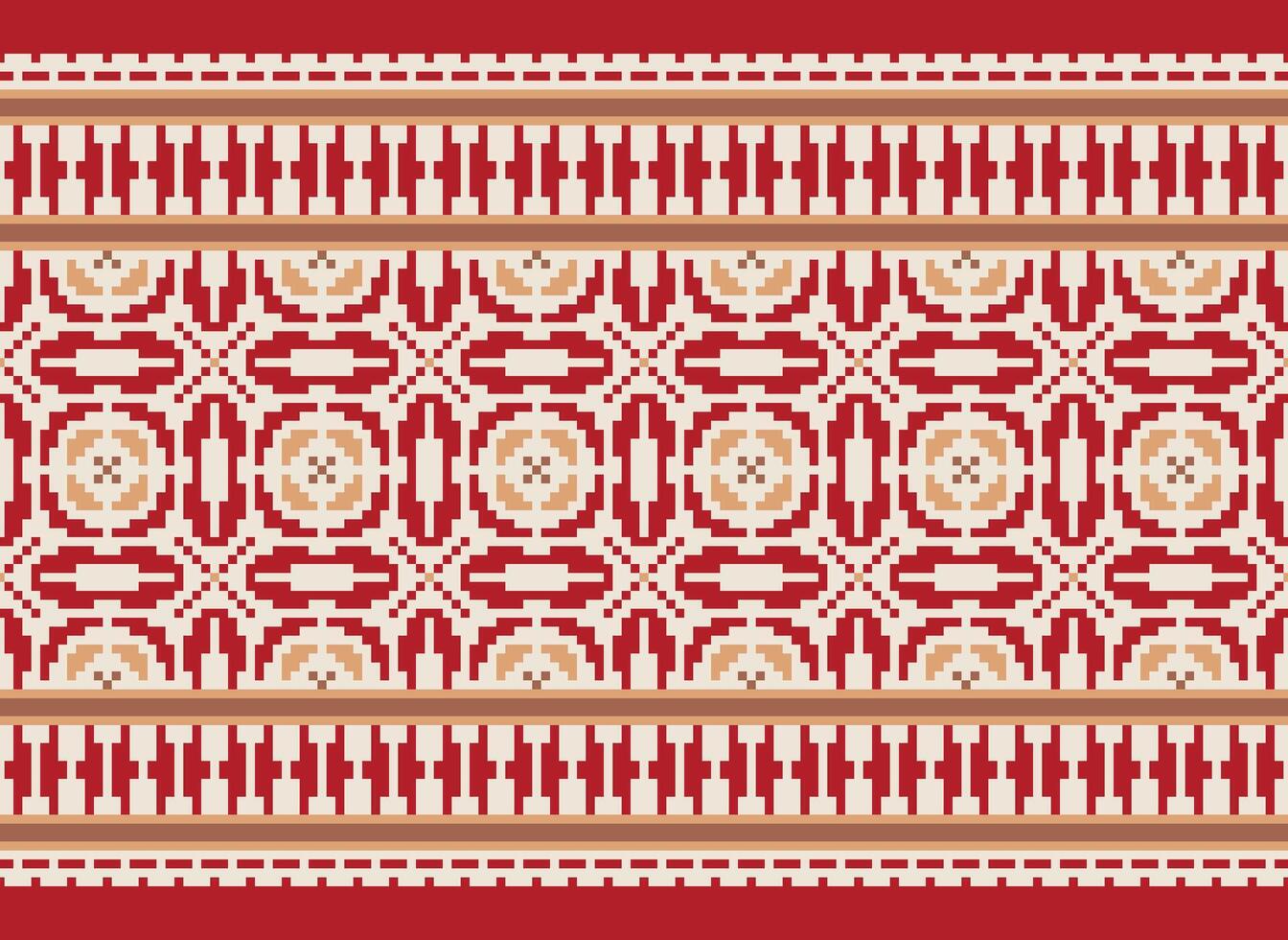 Kreuz Stich. geometrisch ethnisch Muster. Design zum Saree, Patola, Sari, Dupatta, Vyshyvanka, rushnyk, Dupatta, Kleidung, Stoff, Batik, Strickwaren, Stickerei, Ikkat, Pixel Muster. traditionell Design. vektor