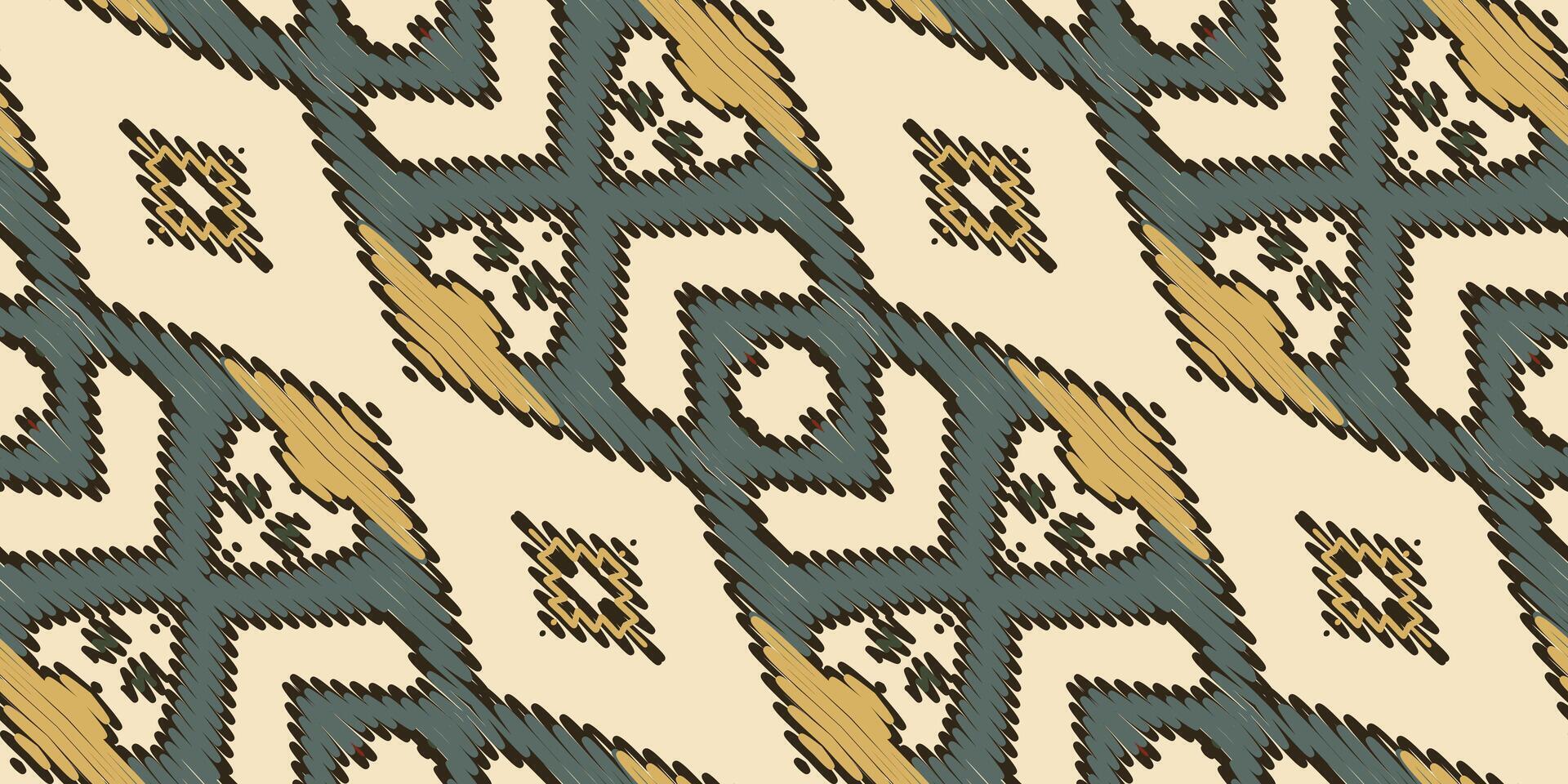 ikat blommig paisley broderi på vit bakgrund.ikat etnisk orientalisk mönster traditionell.aztec stil abstrakt vektor illustration.design för textur, tyg, kläder, inslagning, dekoration, halsduk, matta