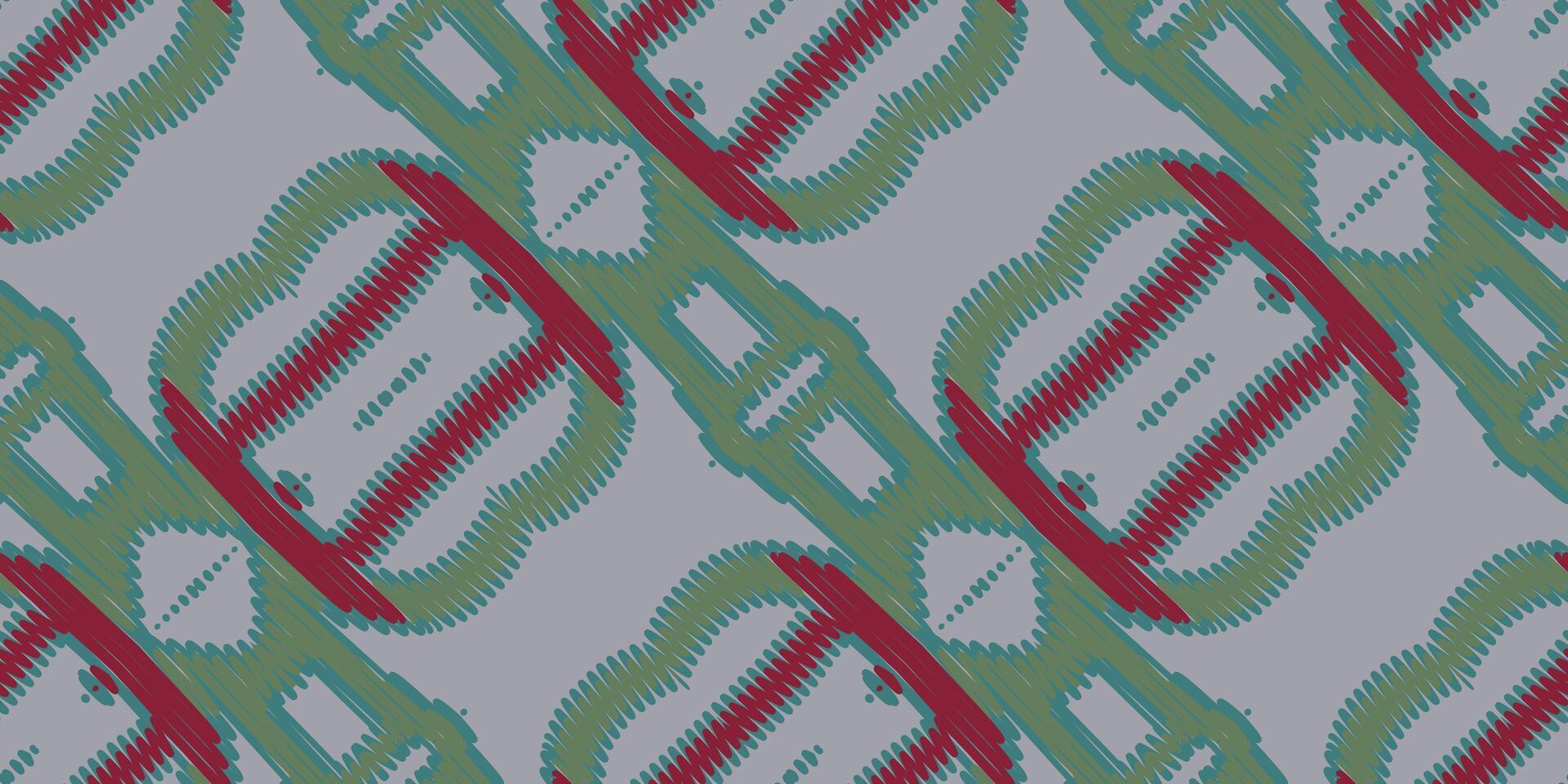 Ikat Blumen- Paisley Stickerei auf Weiß hintergrund.ikat ethnisch orientalisch Muster traditionell.aztekisch Stil abstrakt Vektor illustration.design zum Textur, Stoff, Kleidung, Verpackung, Dekoration, Schal, Teppich