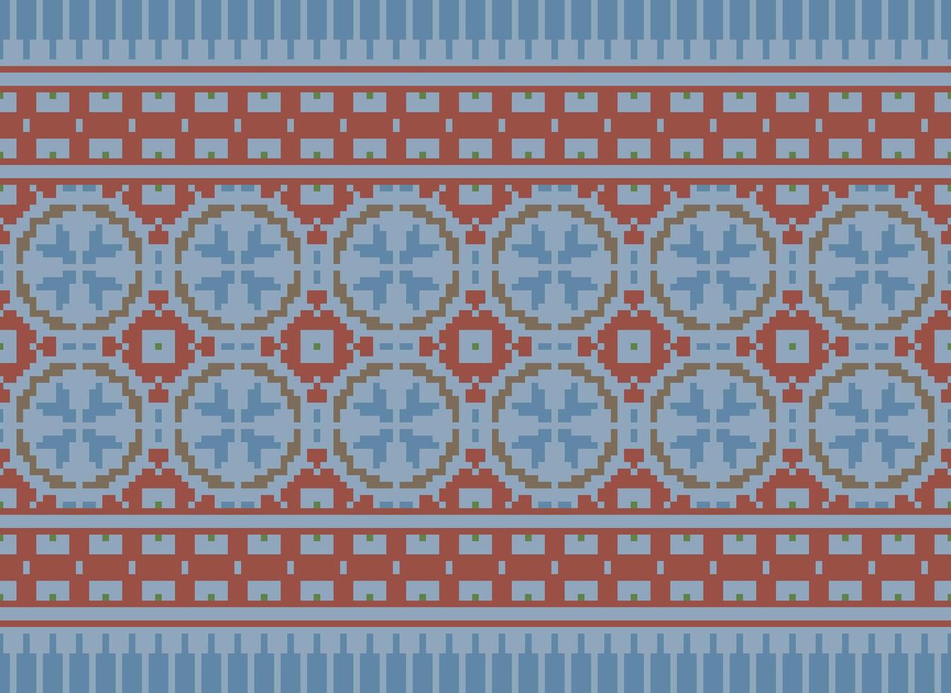 etnisk geometrisk sömlös tyg mönster korsa sy. ikat broderi orientalisk pixel mönster grädde bakgrund. abstrakt, vektor, illustration. textur, kors stygn, halsduk, dekoration, motiv, tapeter. vektor