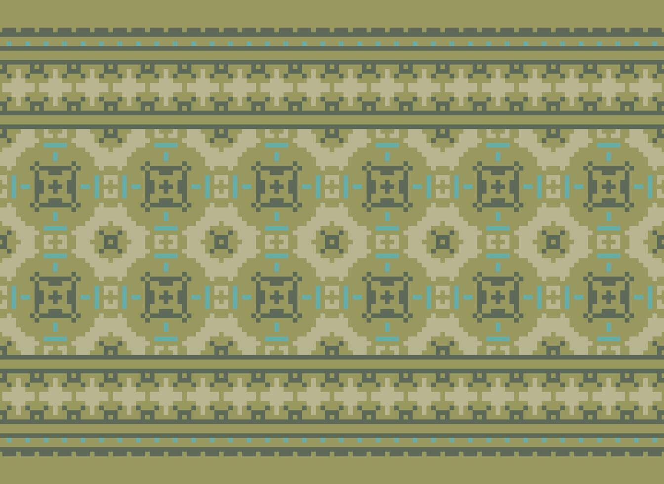 ethnisch geometrisch nahtlos Stoff Muster Kreuz Stich. Ikat Stickerei orientalisch Pixel Muster Sahne Hintergrund. abstrakt, vektor, illustration. Textur, Kreuz Stich, Schal, Dekoration, Motive, Tapete. vektor