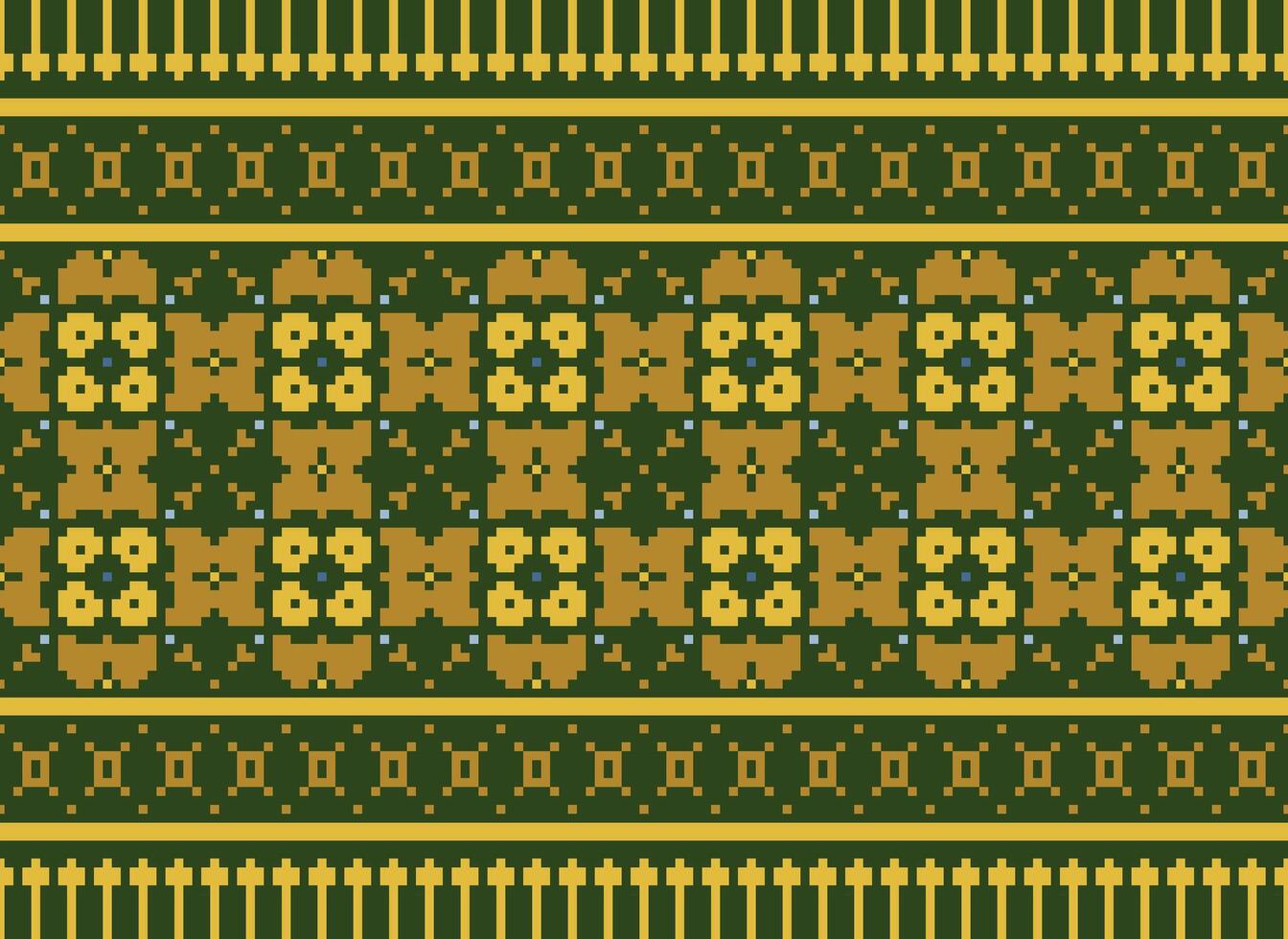 etnisk geometrisk sömlös tyg mönster korsa sy. ikat broderi orientalisk pixel mönster grädde bakgrund. abstrakt, vektor, illustration. textur, kors stygn, halsduk, dekoration, motiv, tapeter. vektor