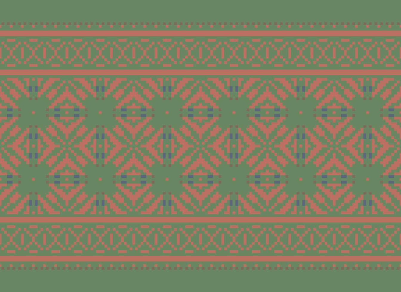 ethnisch geometrisch nahtlos Stoff Muster Kreuz Stich. Ikat Stickerei orientalisch Pixel Muster Sahne Hintergrund. abstrakt, vektor, illustration. Textur, Kreuz Stich, Schal, Dekoration, Motive, Tapete. vektor