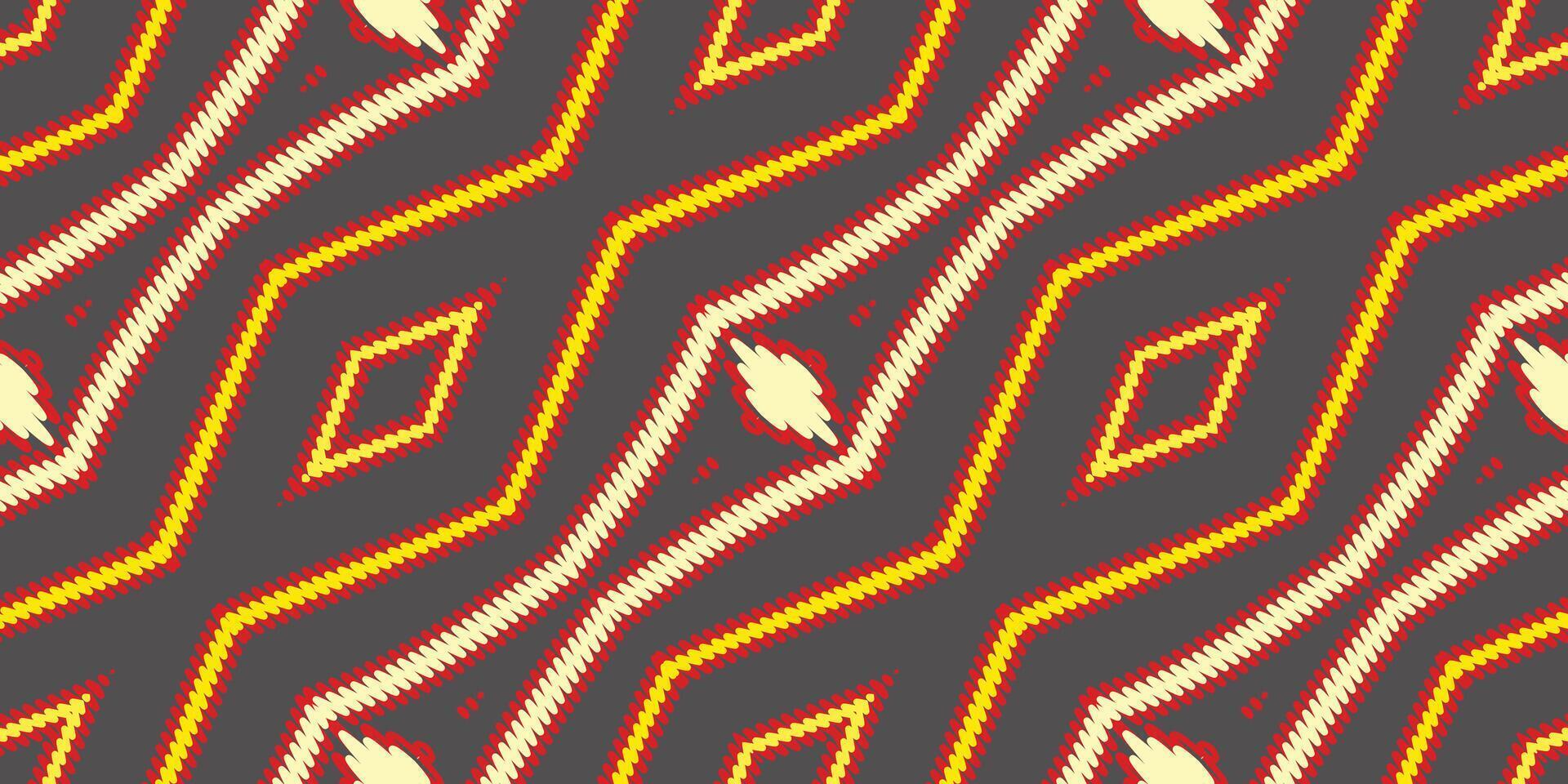 Krawatte Farbstoff Muster nahtlos australisch Ureinwohner Muster Motiv Stickerei, Ikat Stickerei Vektor Design zum drucken skandinavisch Muster Saree ethnisch Geburt Zigeuner Muster