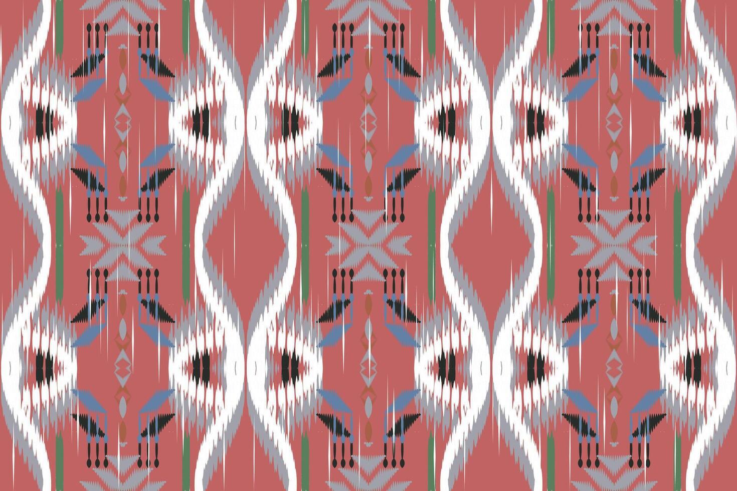 ikat paisley broderi på de tyg i Indonesien, Indien och asiatisk länder.geometriska etnisk orientalisk sömlös pattern.aztec stil. illustration.design för textur, tyg, kläder, inslagning, matta. vektor