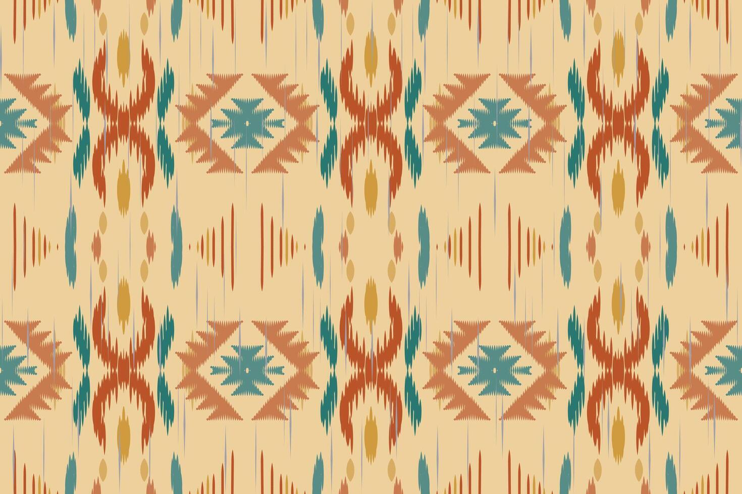 ikat blommig paisley broderi på vit bakgrund.ikat etnisk orientalisk mönster traditionell.aztec stil abstrakt vektor illustration.design för textur, tyg, kläder, inslagning, dekoration, halsduk, matta