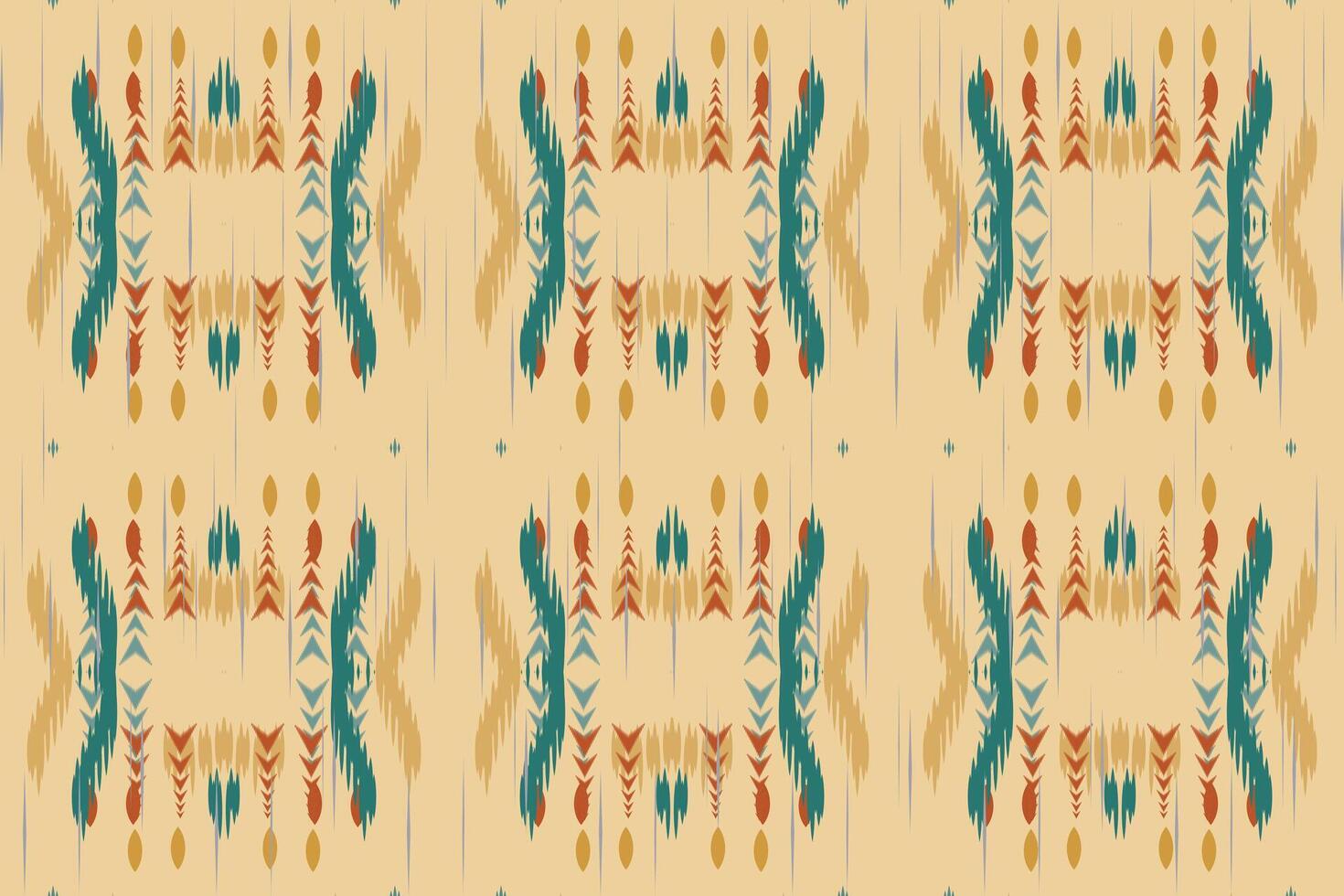 ikat blommig paisley broderi på vit bakgrund.ikat etnisk orientalisk mönster traditionell.aztec stil abstrakt vektor illustration.design för textur, tyg, kläder, inslagning, dekoration, halsduk, matta