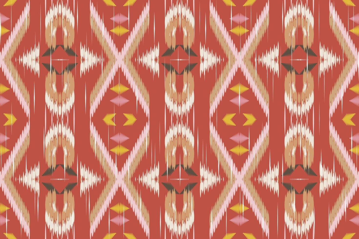 ikat paisley broderi på de tyg i Indonesien, Indien och asiatisk länder.geometriska etnisk orientalisk sömlös pattern.aztec stil. illustration.design för textur, tyg, kläder, inslagning, matta. vektor