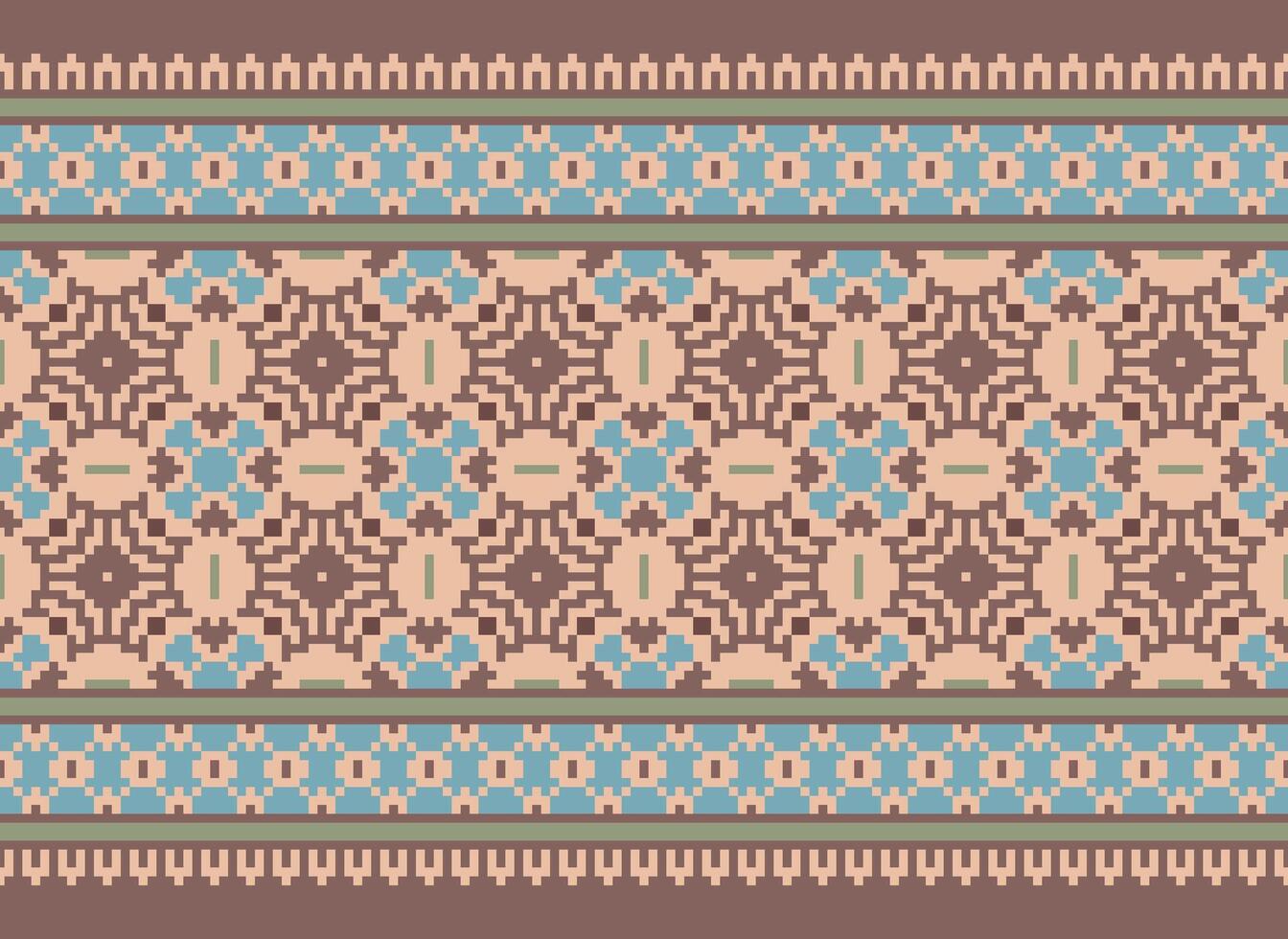 etnisk geometrisk sömlös tyg mönster korsa sy. ikat broderi orientalisk pixel mönster grädde bakgrund. abstrakt, vektor, illustration. textur, kors stygn, halsduk, dekoration, motiv, tapeter. vektor