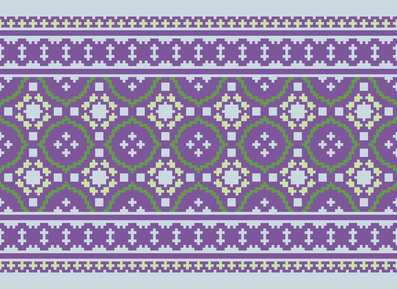 korsa sy. geometrisk etnisk mönster. design för saree, patola, sari, dupatta, vyshyvanka, rushnyk, dupatta, Kläder, tyg, batik, stickat, broderi, ikkat, pixel mönster. traditionell design. vektor