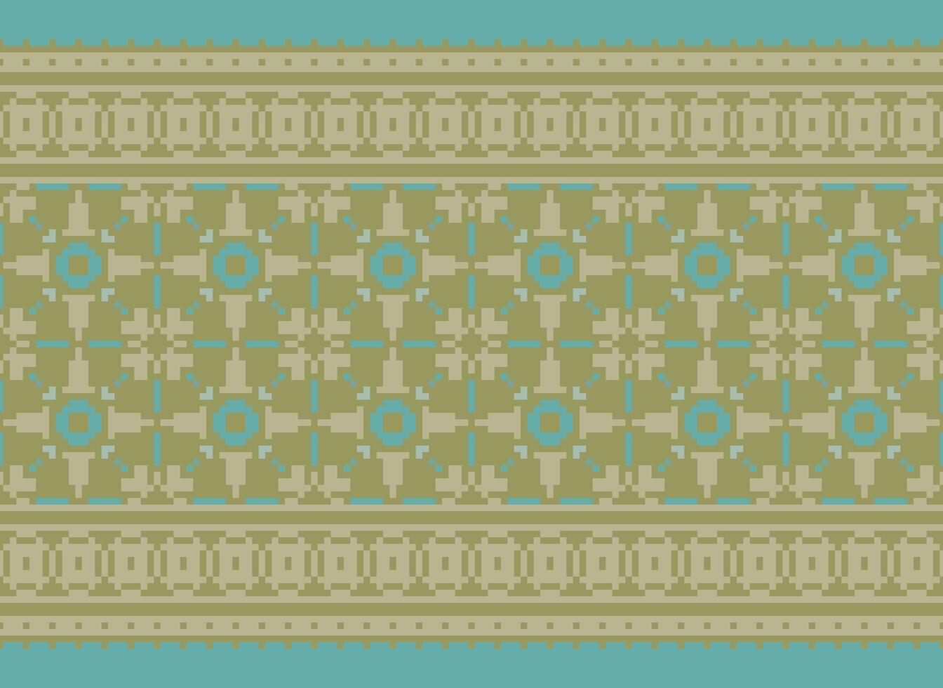 etnisk geometrisk sömlös tyg mönster korsa sy. ikat broderi orientalisk pixel mönster grädde bakgrund. abstrakt, vektor, illustration. textur, kors stygn, halsduk, dekoration, motiv, tapeter. vektor