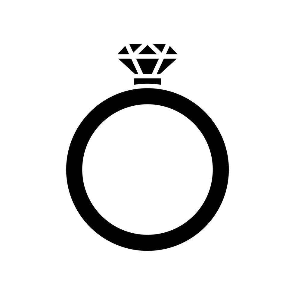 Hochzeit Ring Symbol Vektor Design Vorlage im Weiß Hintergrund