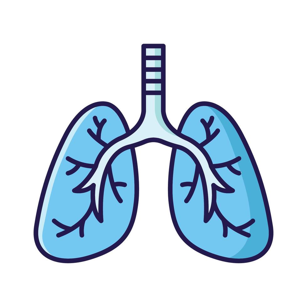 Lunge Symbol Vektor Design Vorlage im Weiß Hintergrund