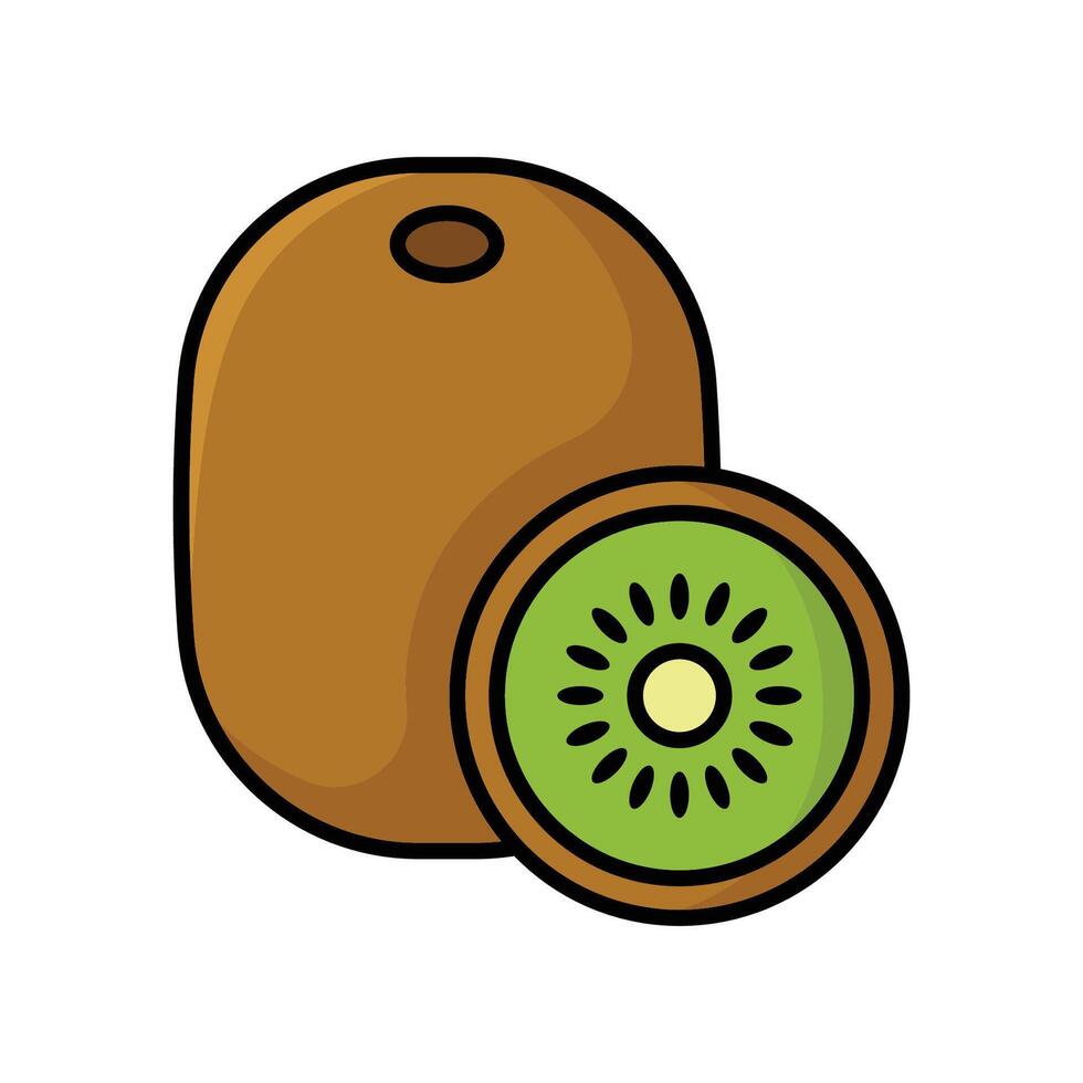 Kiwi Obst Symbol Vektor Design Vorlage im Weiß Hintergrund