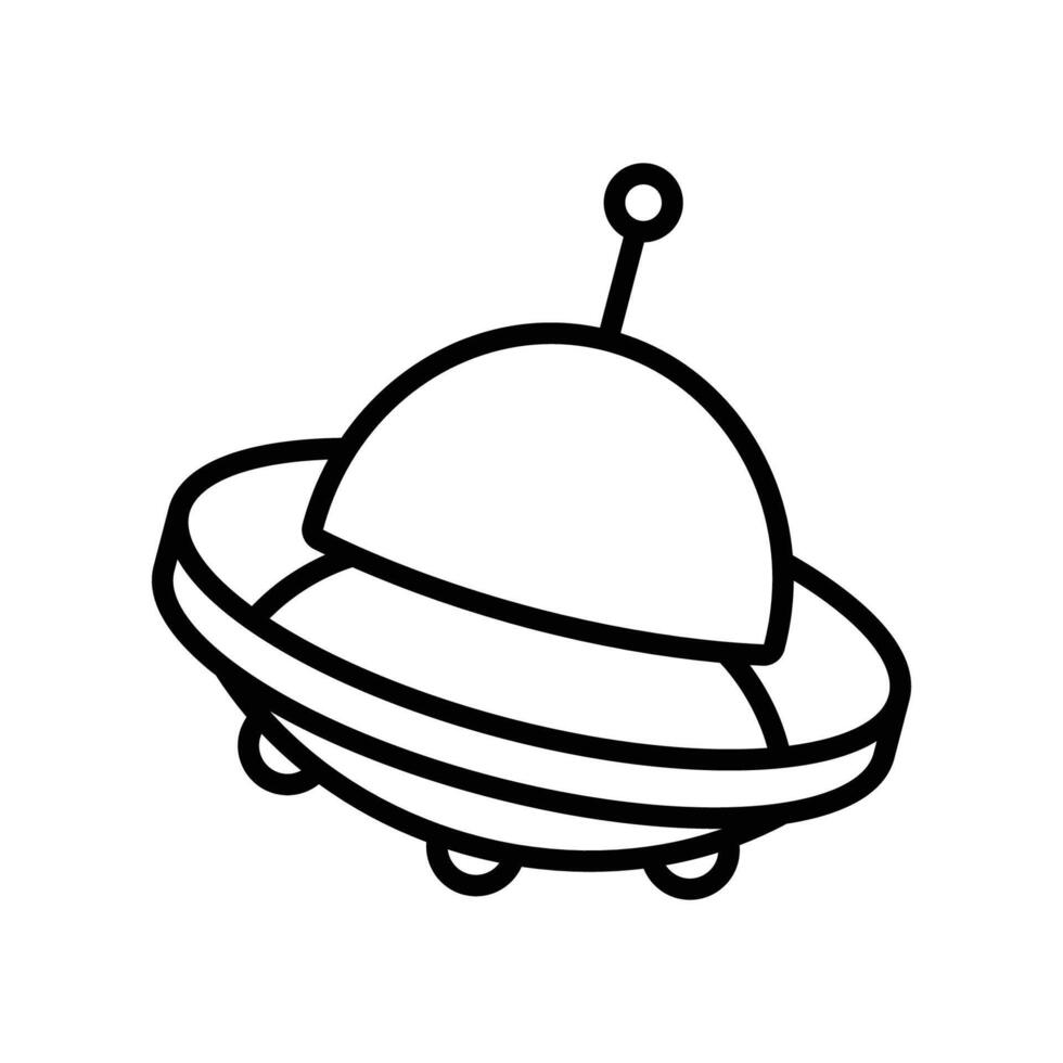 UFO ikon vektor design mall i vit bakgrund