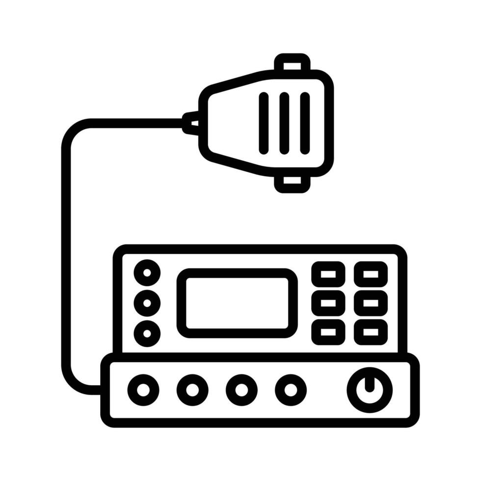 transciever radio ikon vektor design mall i vit bakgrund