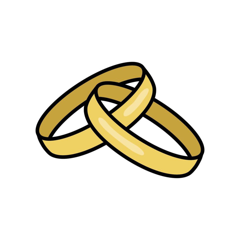 Hochzeit Ring Symbol Vektor Design Vorlage im Weiß Hintergrund