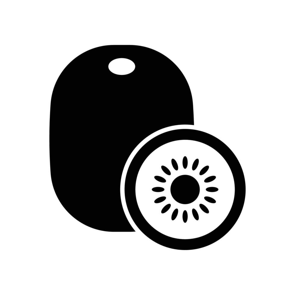 Kiwi Obst Symbol Vektor Design Vorlage im Weiß Hintergrund