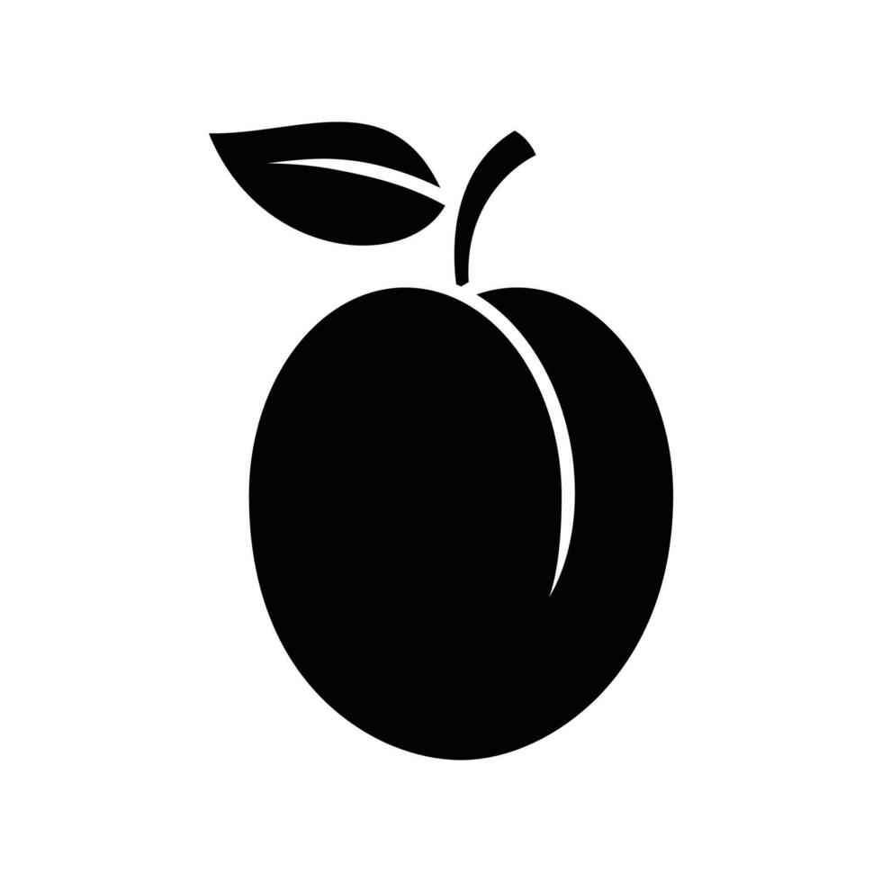 Pflaume Symbol Vektor Design Vorlage im Weiß Hintergrund