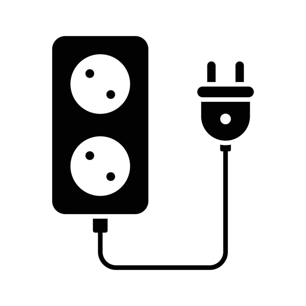 elektrisch Stecker Symbol Vektor Design Vorlage im Weiß Hintergrund