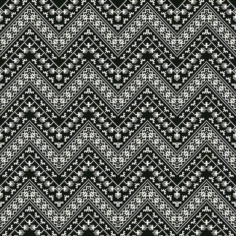 etnisk geometrisk svart och vit mönster. aztec broderi geometrisk sicksack- form sömlös mönster. aztec geometrisk mönster använda sig av för textil, Hem dekoration element, klädsel, omslag, etc. vektor