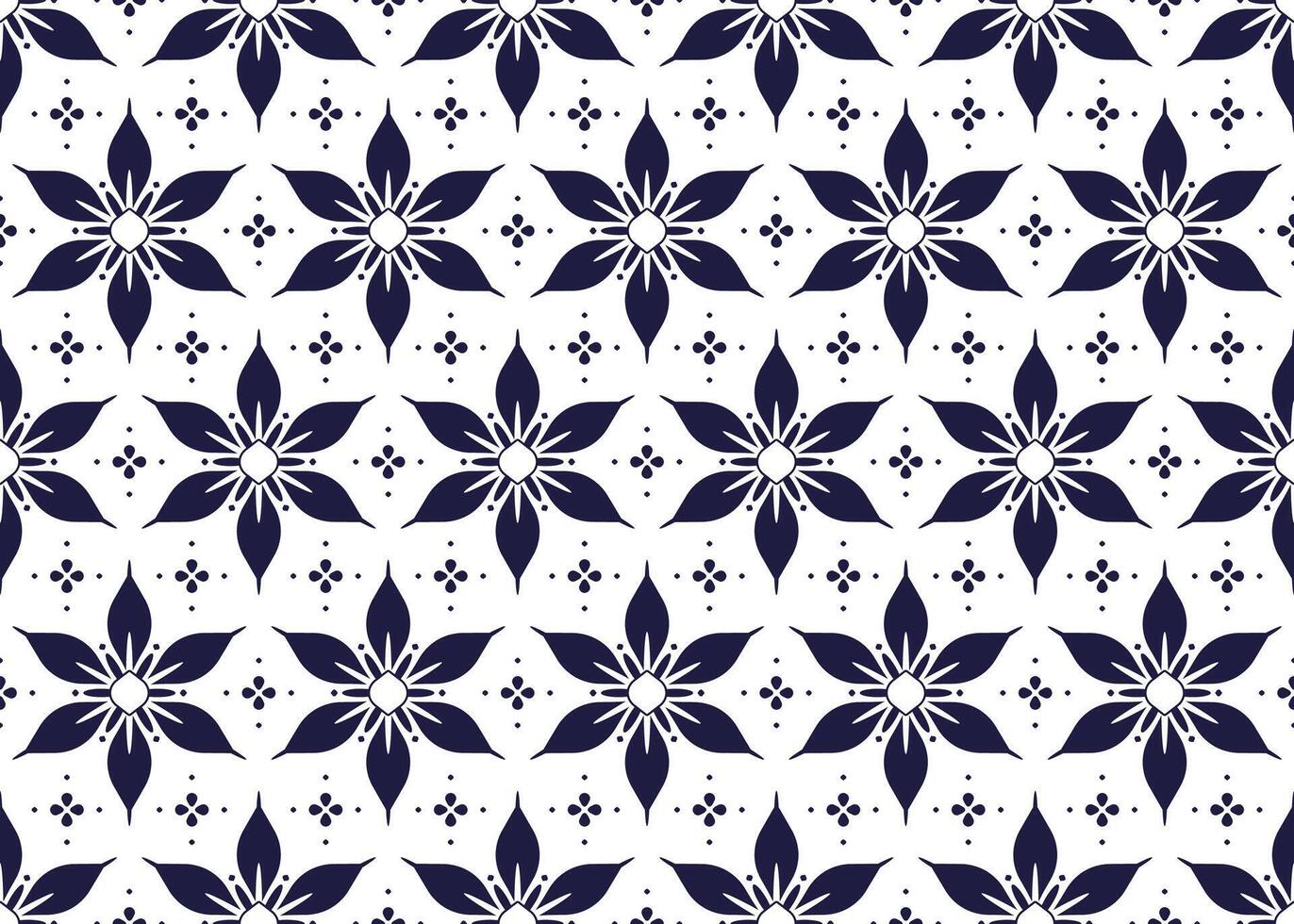 geometrisch Symbol Blume ethnisch Stoff nahtlos Muster zum Stoff Teppich Hintergrund Hintergrund Verpackung usw. vektor