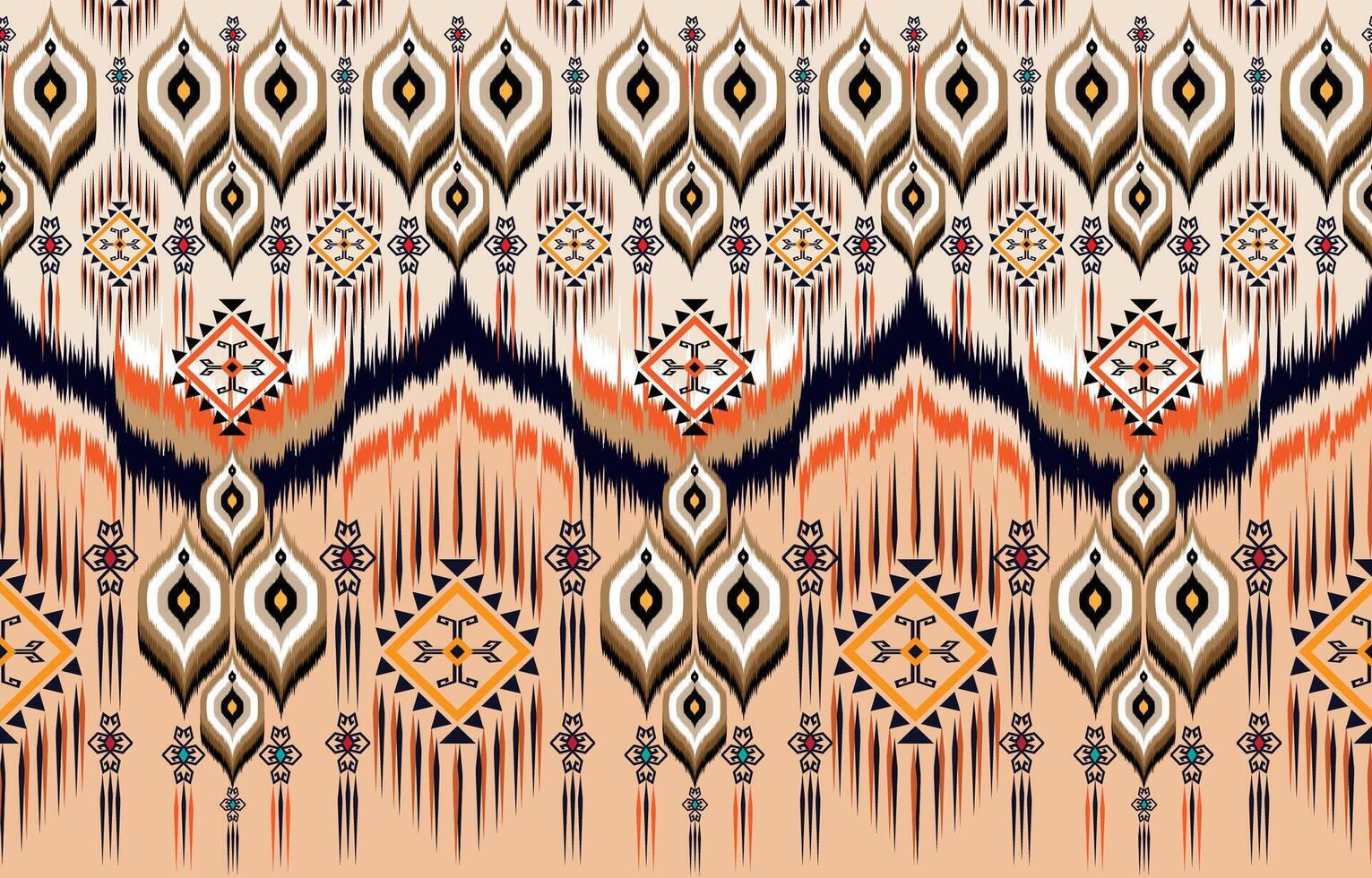 afrikanisch Ikat Paisley nahtlos Muster. geometrisch ethnisch orientalisch Muster traditionell auf Blau Hintergrund. aztekisch Stil abstrakt Vektor illustration.design zum Textur, Stoff, Kleidung, Verpackung, Teppich.
