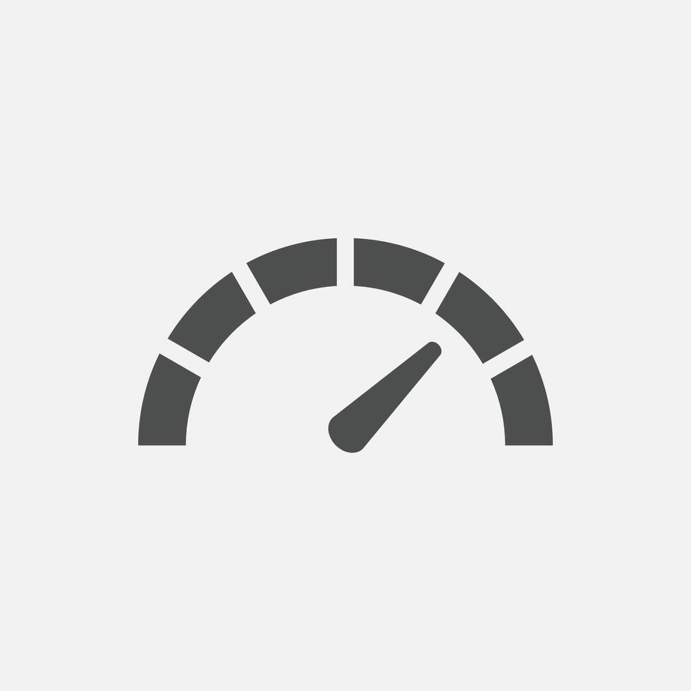 Tachometer, Geschwindigkeitsmesser Symbol. Geschwindigkeit Indikator unterzeichnen. Internet Auto Geschwindigkeit. vektor