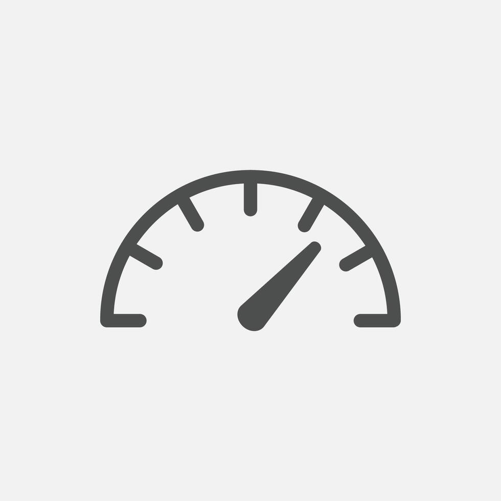 Tachometer, Geschwindigkeitsmesser Symbol. Geschwindigkeit Indikator unterzeichnen. Internet Auto Geschwindigkeit. vektor