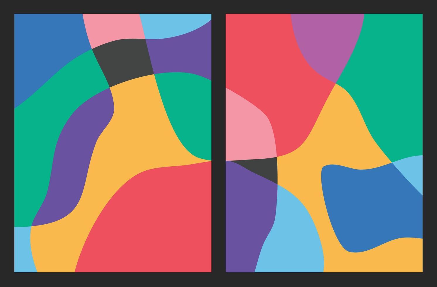 abstrakt Flüssigkeit bunt Hintergründe zum Startseite drucken Kunst Sozial Medien Flyer und Poster vektor